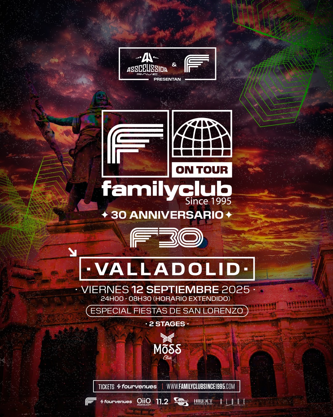 Cartel Familyclub On Tour Valladolid 12 septiembre 2025